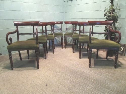 Antique Set Eight William 1v Mahogany Dining Chairs C1830 W6424/16.5