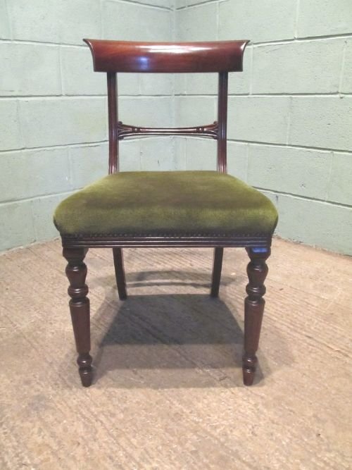 fig 1. ANTIQUE SET EIGHT WILLIAM 1V MAHOGANY DINING CHAIRS C1830 W6424/16.5