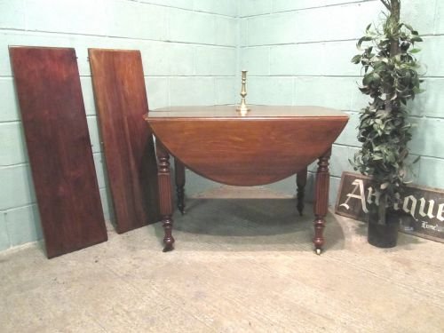Antique Victorian Walnut Drop Leaf & Extending Dining Table Seats 8 C1880 W6429/16.5