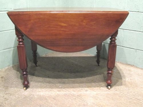 fig 1. ANTIQUE VICTORIAN WALNUT DROP LEAF & EXTENDING DINING TABLE SEATS 8 C1880 W6429/16.5