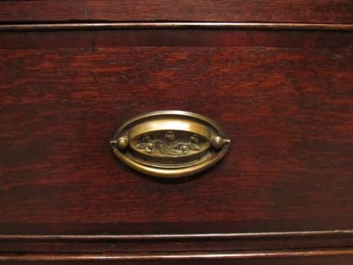 fig 1. ANTIQUE GEORGIAN OAK CHEST OF DRAWERS C1780 W6430/23.5