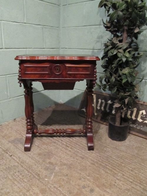 fig 1. ANTIQUE VICTORIAN MAHOGANY WORK BOX TABLE C1860 W6434/23.5