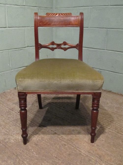 fig 1. ANTIQUE PAIR REGENCY MAHOGANY SIDE CHAIRS C1820 6383/23.5