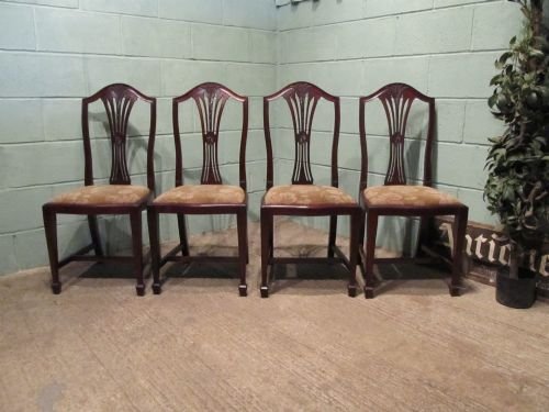 Antique Set Four Hepplewhite Design Mahogany Dining Chairs C1900 W6341/23.5