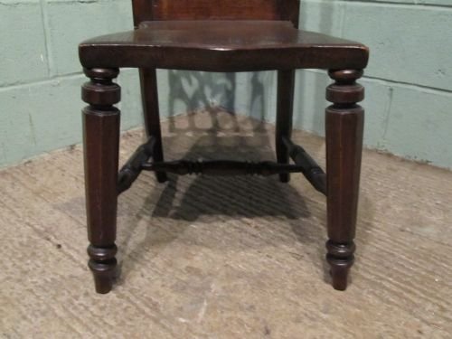 fig 1. ANTIQUE VICTORIAN CARVED GOTHIC OAK HALL CHAIR C1860 MD11/23.5