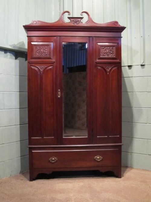 fig 1. ANTIQUE VICTORIAN MAHOGANY SINGLE WARDROBE C1890 W6306a/1.6