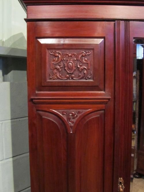 fig 2. ANTIQUE VICTORIAN MAHOGANY SINGLE WARDROBE C1890 W6306a/1.6