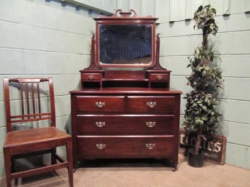 Antique Victorian Mahogany Dressing Table Chest C1890 W6306/1.6