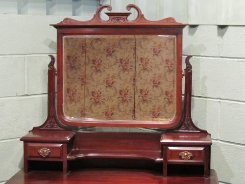 fig 1. ANTIQUE VICTORIAN MAHOGANY DRESSING TABLE CHEST C1890 W6306/1.6