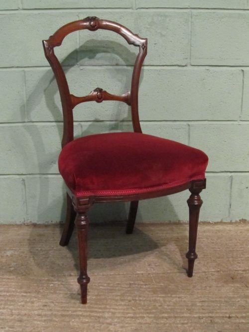 fig 1. ANTIQUE SET FOUR MATCHING VICTORIAN ROSEWOOD DINING CHAIRS C1880 W6451/1.6