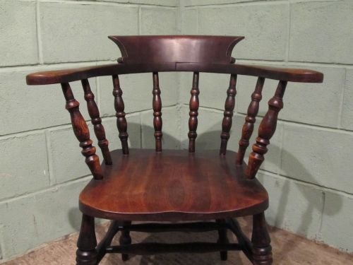fig 1. ANTIQUE VICTORIAN OAK & ELM CAPTAINS CHAIR C1860 W6445/1.6