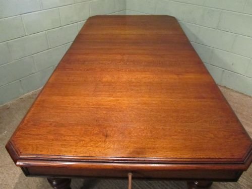 Antique Victorian Solid Oak Wind Out Extending Dining Table C1880 W6458/1.6