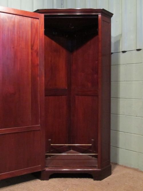 fig 2. ANTIQUE EDWARDIAN MAHOGANY CORNER WARDROBE CABINET C1900 W6443/6.6