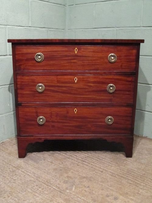 fig 1. ANTIQUE REGENCY SMALL MAHOGANY CHEST OF DRAWERS C1800 W6353/6.6