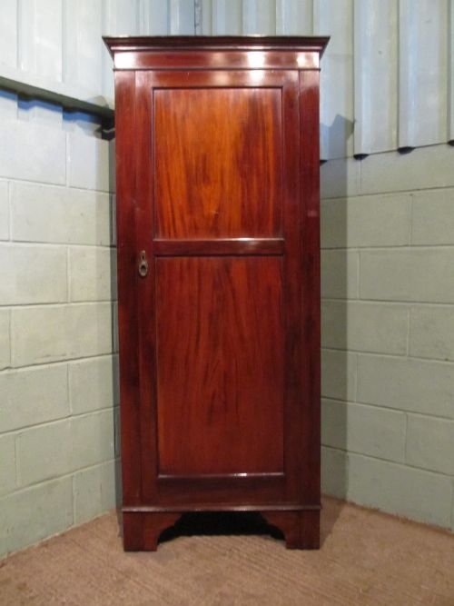 fig 1. ANTIQUE EDWARDIAN MAHOGANY CORNER WARDROBE C1900 W6444/6.6