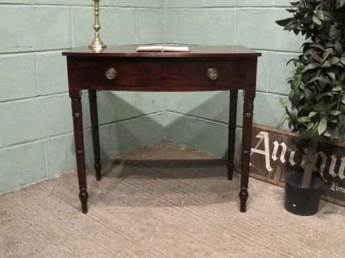 Antique Regency Mahogany Bow Front Side Table C1800 W6467/20.6
