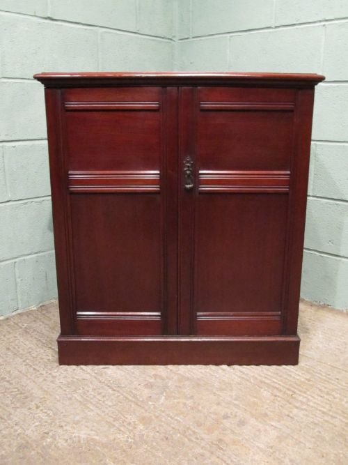 fig 1. ANTIQUE VICTORIAN MAHOGANY CUPBOARD CABINET C1880 W6469/20.6