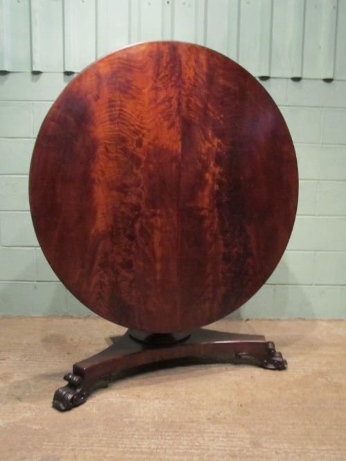 Antique Early Victorian Mahogany Tilt Top Breakfast Dining Table C1840 W6486/27.6