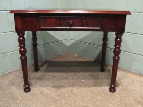 fig 1. ANTIQUE WILLIAM 1V MAHOGANY SIDE TABLE WRITING DESK C1830 W6500/26.6