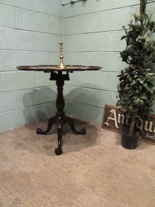 fig 1. ANTIQUE GEORGIAN CUBAN MAHOGANY BIRD CAGE TILT TOP TABLE C1780 W6503/27.6