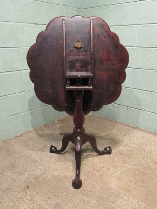 fig 2. ANTIQUE GEORGIAN CUBAN MAHOGANY BIRD CAGE TILT TOP TABLE C1780 W6503/27.6