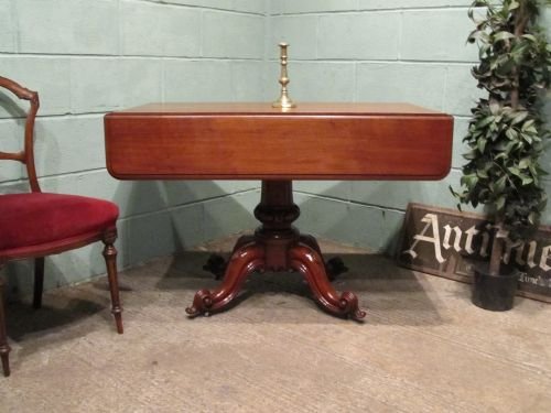 Antique Early Victorian Mahogany Drop Leaf Pembroke Table C1850 W6482/27.6