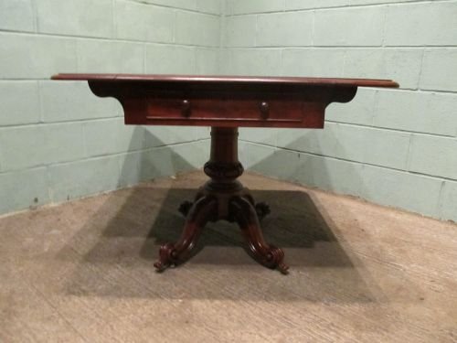 fig 2. ANTIQUE EARLY VICTORIAN MAHOGANY DROP LEAF PEMBROKE TABLE C1850 W6482/27.6