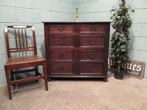 Antique James 11 Joined Oak Chest of Drawers C1680 W6493/27.6