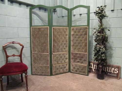 Antique Victorian Painted Trifold Screen C1890 W6485/27.6