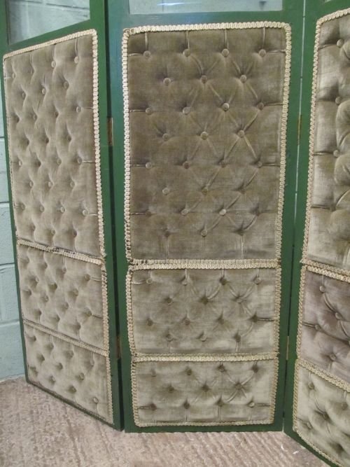 fig 1. ANTIQUE VICTORIAN PAINTED TRIFOLD SCREEN C1890 W6485/27.6