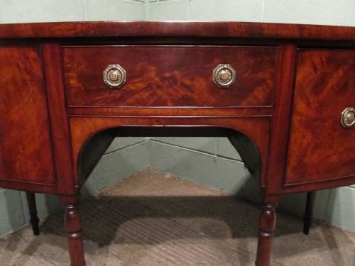 fig 1. ANTIQUE REGENCY MAHOGANY BOW FRONTED SIDEBOARD C1800 W6505/2.7