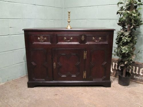 Antique Small Georgian Geometric Oak Sideboard C1780 W6508/2.7