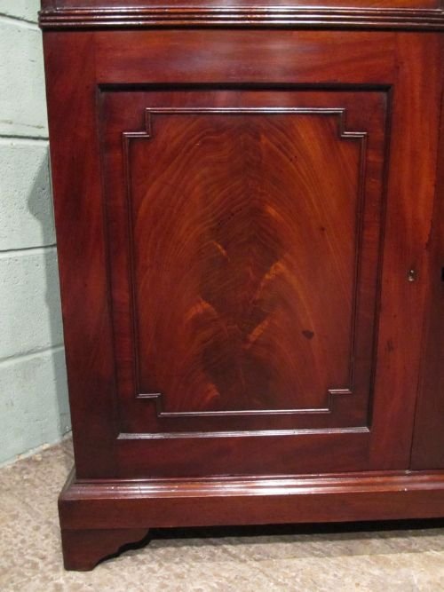 fig 1. ANTIQUE REGENCY MAHOGANY GLAZED BOOKCASE C1800 W6488/2.7