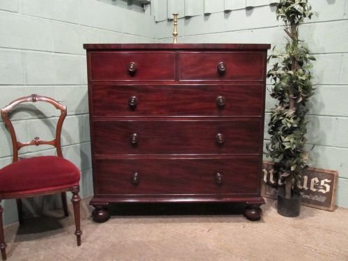 Antique Victorian Quality Mahogany Chest of Drawers C1880 W6497/2.7