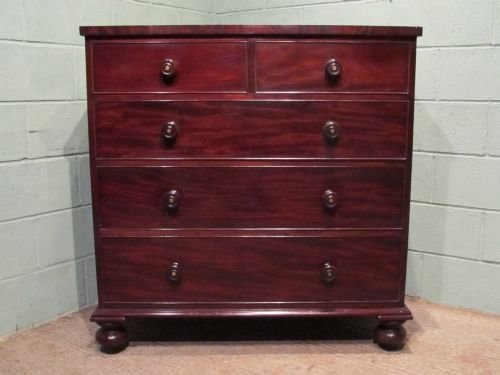 fig 1. ANTIQUE VICTORIAN QUALITY MAHOGANY CHEST OF DRAWERS C1880 W6497/2.7