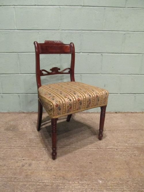 fig 1. ANTIQUE SET SIX REGENCY MAHOGANY DINING CHAIRS C1800 W6518/18.7