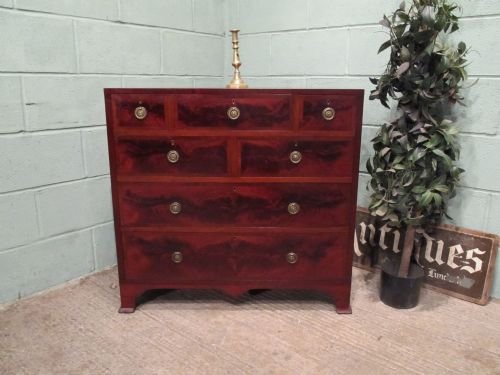 Antique Late Victorian Mahogany Chest of Drawers C1890 W6519/18.7