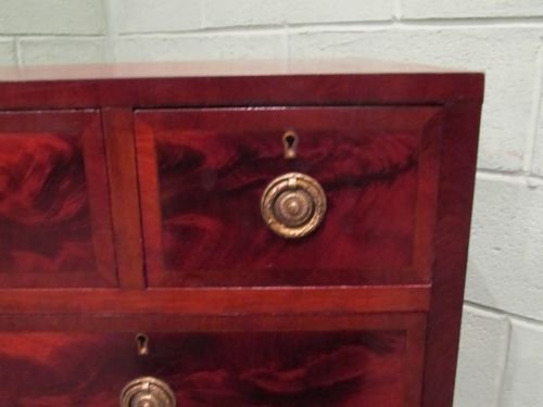 fig 1. ANTIQUE LATE VICTORIAN MAHOGANY CHEST OF DRAWERS C1890 W6519/18.7