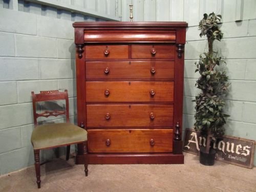 fig 1. ANTIQUE REGENCY MAHOGANY SCOTCH CHEST OF DRAWERS C1880 W6476/18.7