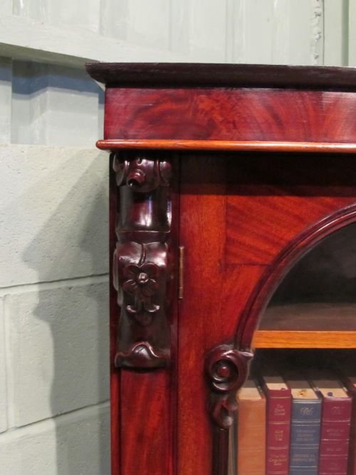 fig 1. ANTIQUE VICTORIAN MAHOGANY GLAZED BOOKCASE C1860 W6521/18.7