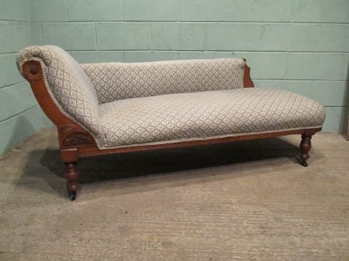 Antique Victorian Arts & Crafts Oak Chaise Longue C1890 W6490/18.7