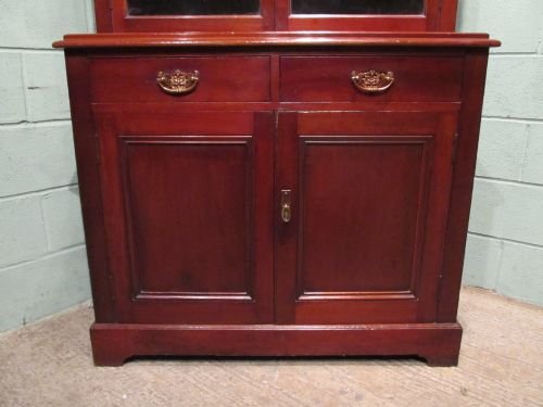 fig 1. ANTIQUE EDWARDIAN MAHOGANY LIBRARY BOOKCASE C1900 W6526/25.7