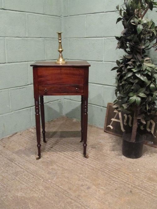 Antique Regency Mahogany Workbox Side Table C1800 W6533/1.8