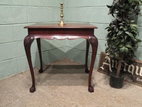 Antique Edwardian Chippendale Mahogany Side Table C1900 Wemd3/1.8