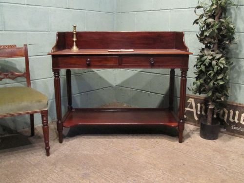 Antique Early Victorian Mahogany Writing Desk / Side Table C1840 W6536/8.8