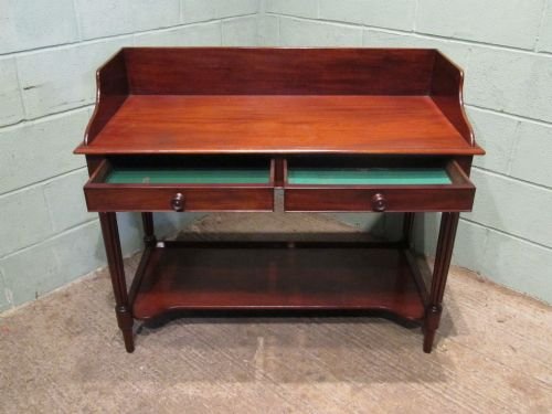fig 1. ANTIQUE EARLY VICTORIAN MAHOGANY WRITING DESK / SIDE TABLE C1840 W6536/8.8