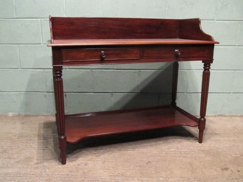 fig 2. ANTIQUE EARLY VICTORIAN MAHOGANY WRITING DESK / SIDE TABLE C1840 W6536/8.8