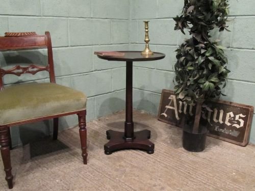 Antique William 1v Mahogany Dish Top Wine Side Table C1830 W6539/8.8