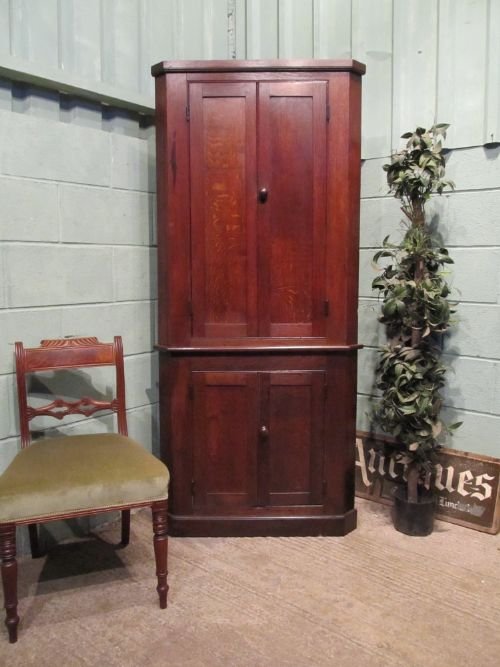 Antique William 1v Oak Full Height Corner Cupboard Cabinet C1830 W6541/15.8