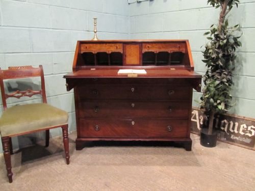 Antique Regency Mahogany Bureau C1800 W6546/15.8